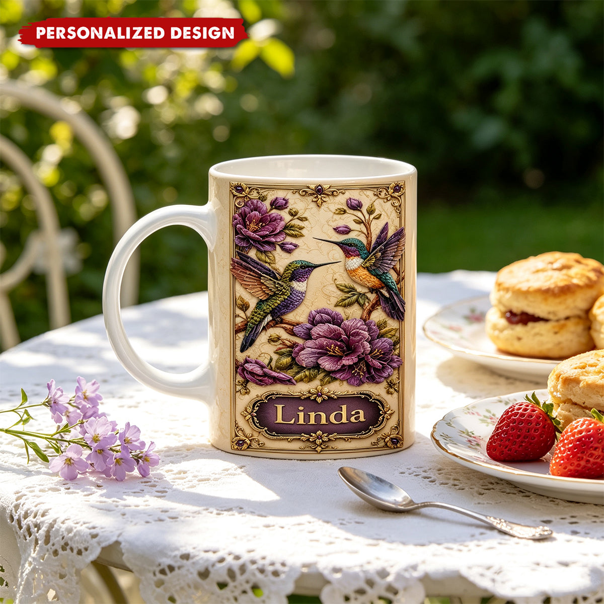 Personalized Hummingbird Mug