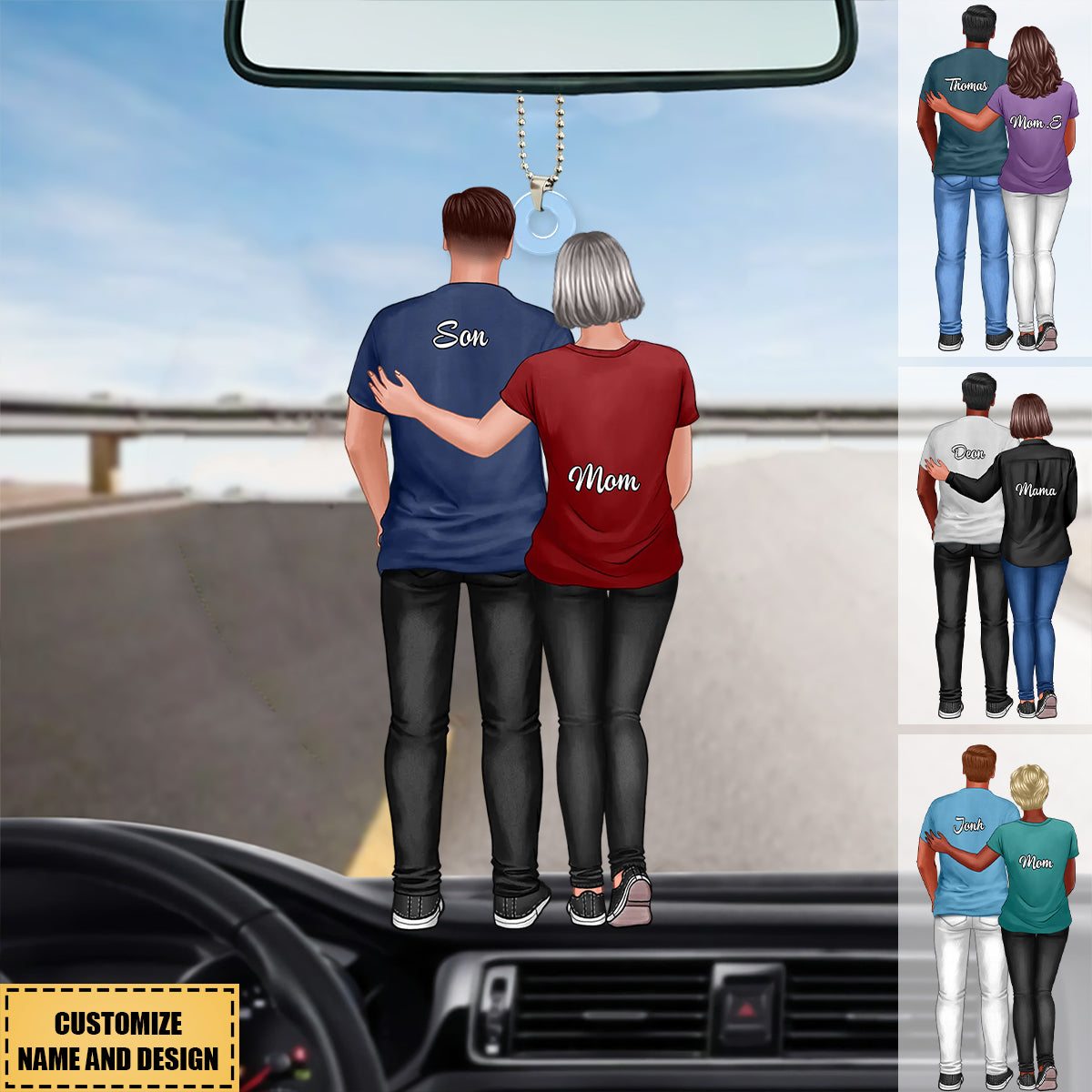 Heartfelt Father&#39;s Day Gift For Son, Grandson - Personalized Car Ornament