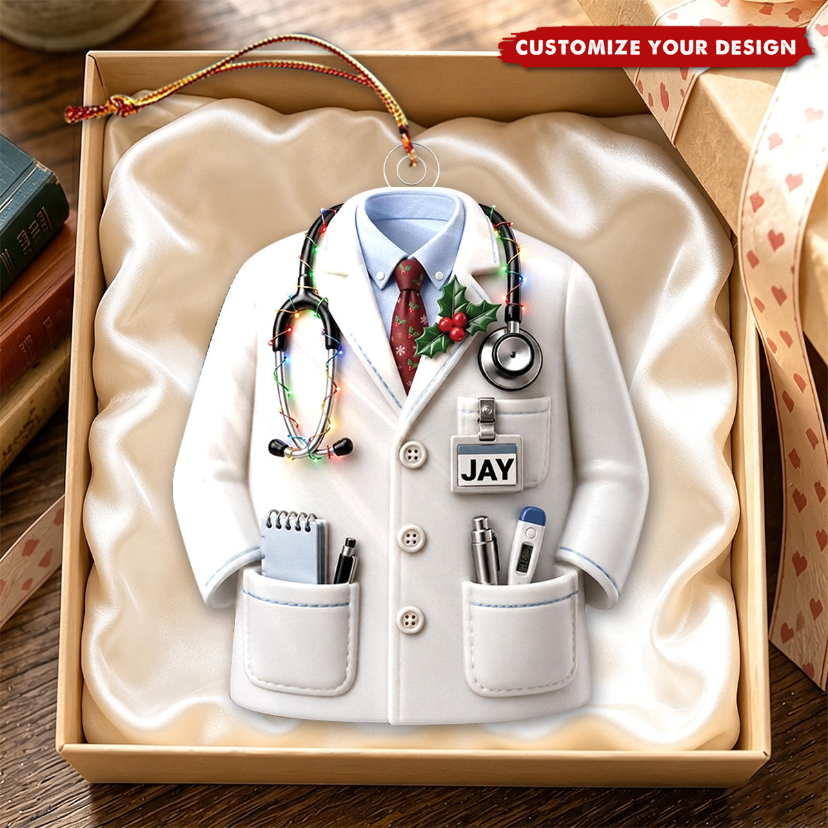 Personalized Doctor Christmas Ornament, Physician Gift