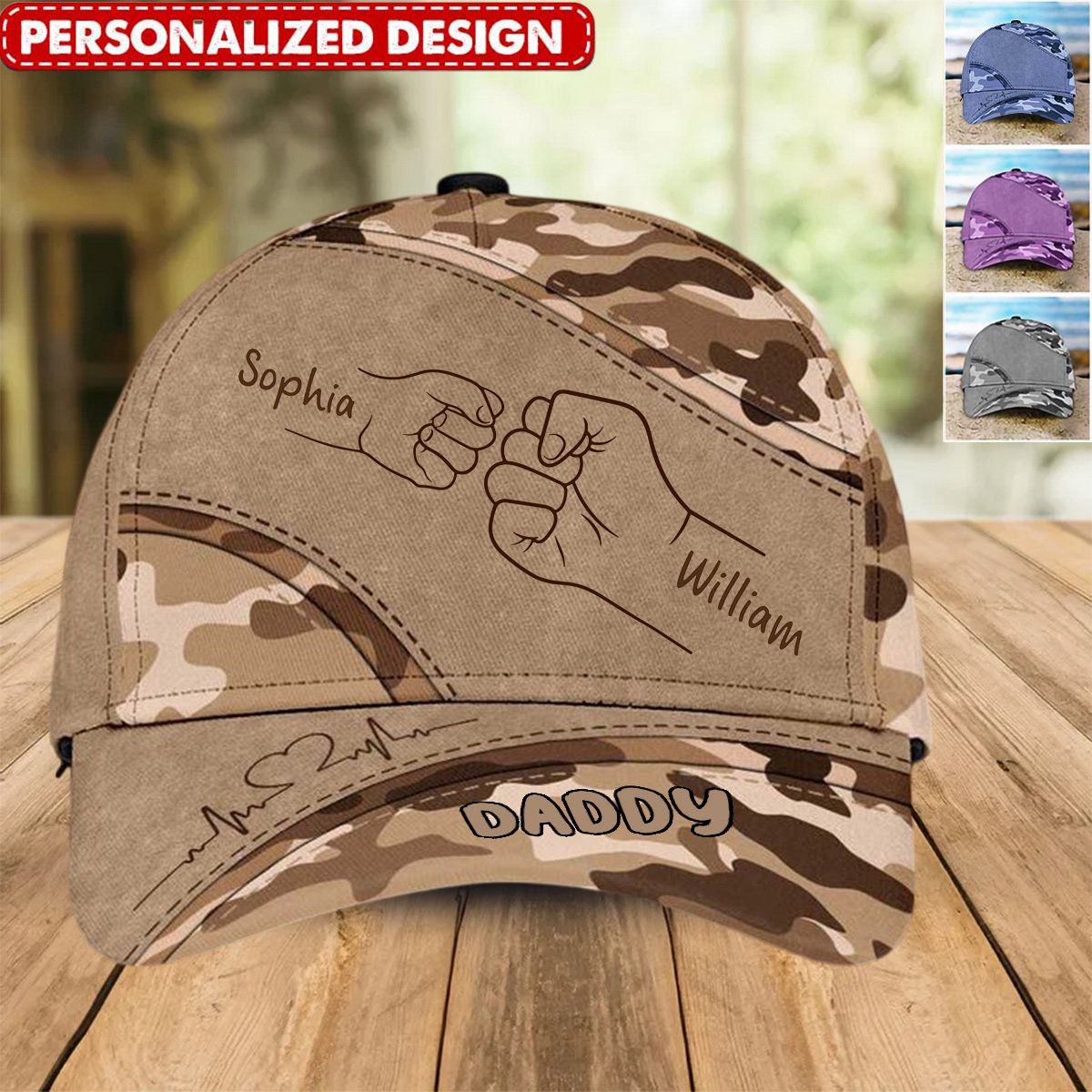 Best Dad Ever Camo Pattern - Personalized Custom Classic Cap - Father&#39;s Day Gift For Dad