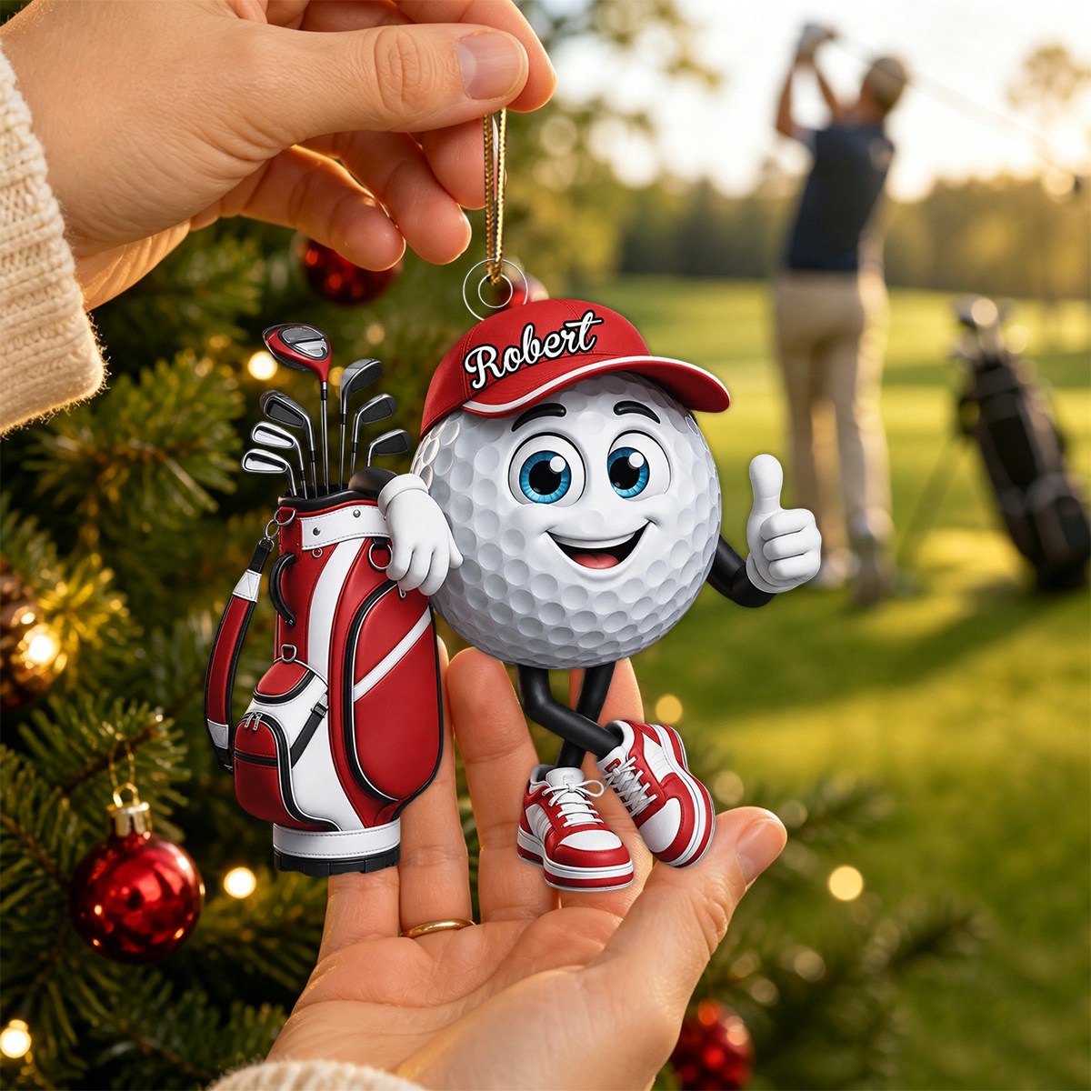 Custom Golf Shaped Acrylic Ornament - Personalized Birthday Gifts For Golf Lovers, Sports Fans, Sports Lovers - Swing With Confidence