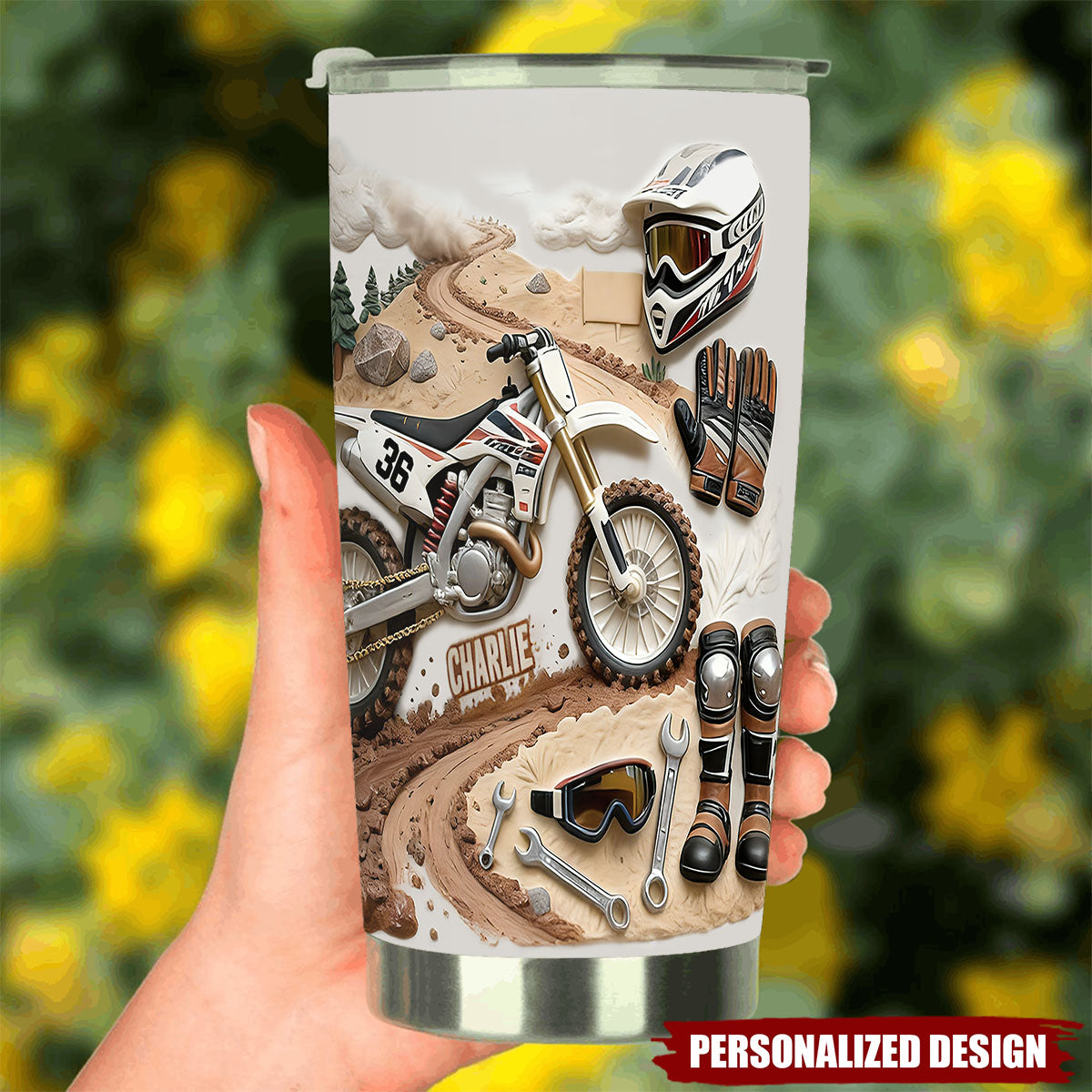 Cool Dirt Bike,Motocross-Personalized Dirt Bike Tumbler