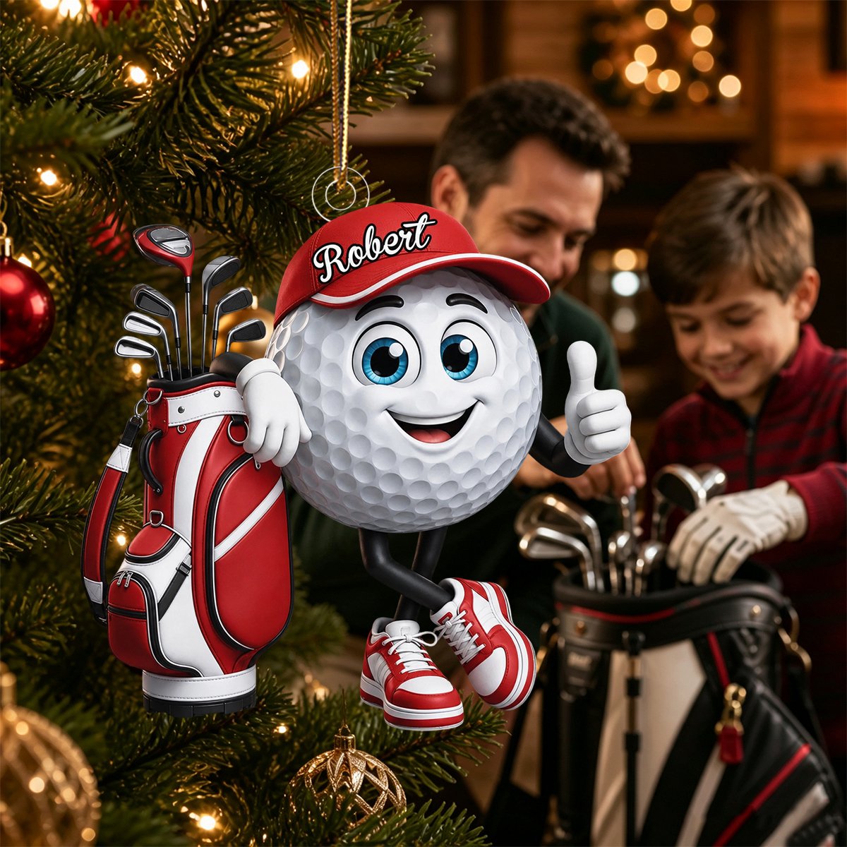 Custom Golf Shaped Acrylic Ornament - Personalized Birthday Gifts For Golf Lovers, Sports Fans, Sports Lovers - Swing With Confidence