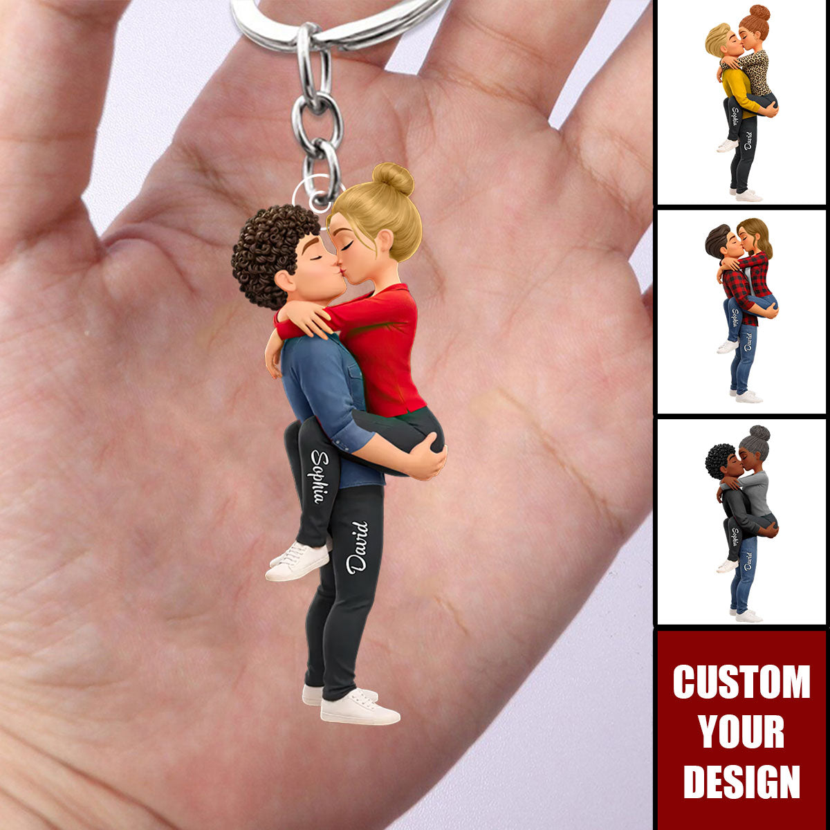 You Are The Missing Piece To My Heart - Personalized Acrylic Keychain - Anniversary, Valentine's Day Gift, Gift For Him, Gift For Her