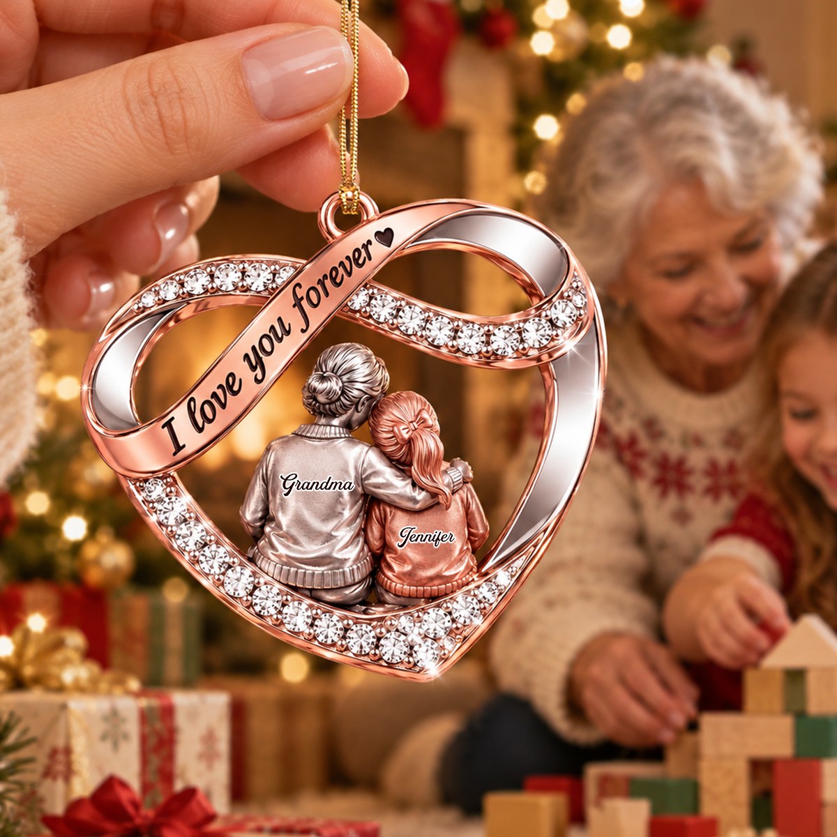 Personalized Acrylic Ornament - I Love You Forever