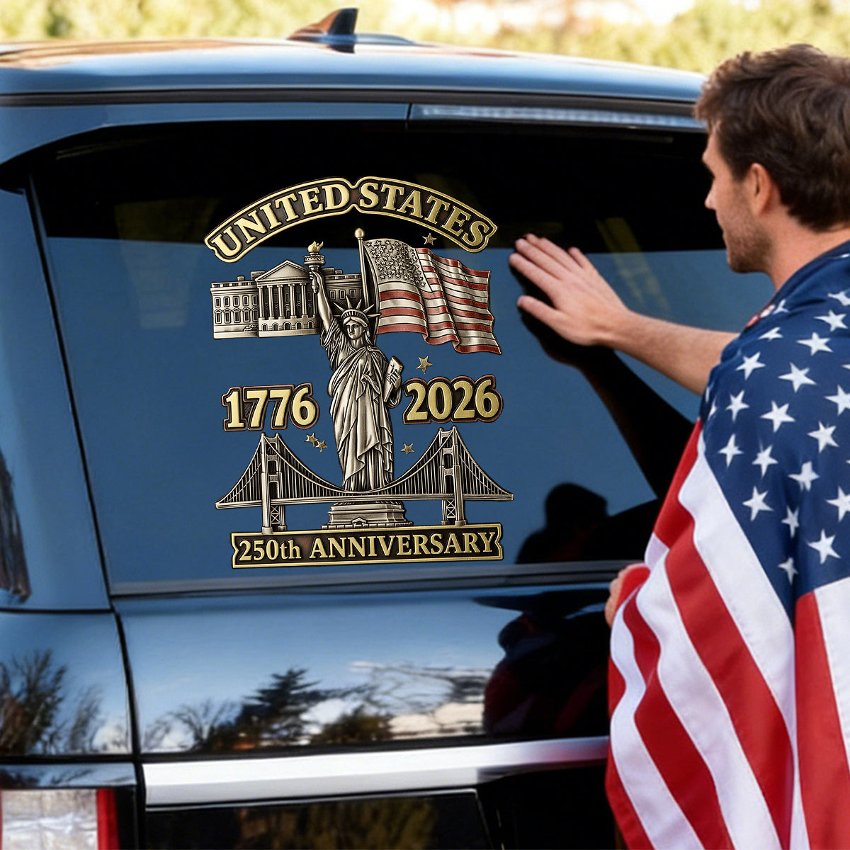 250th Anniversary - Car Window Decal Sticker