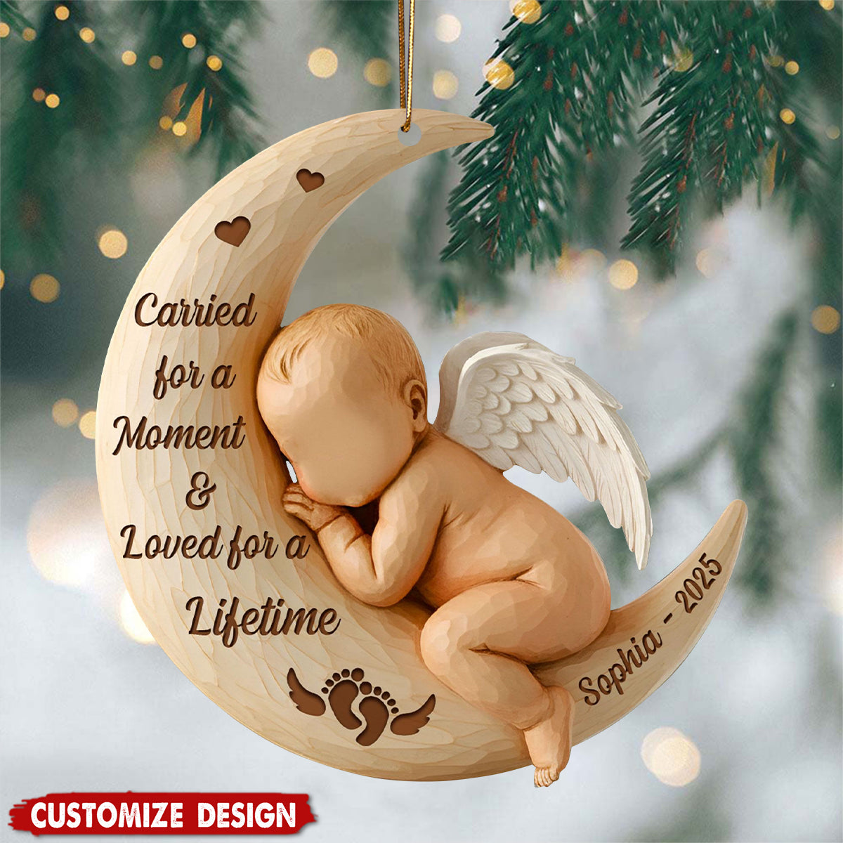 Personalized Baby Memorial Ornament - Gift for Baby Loss