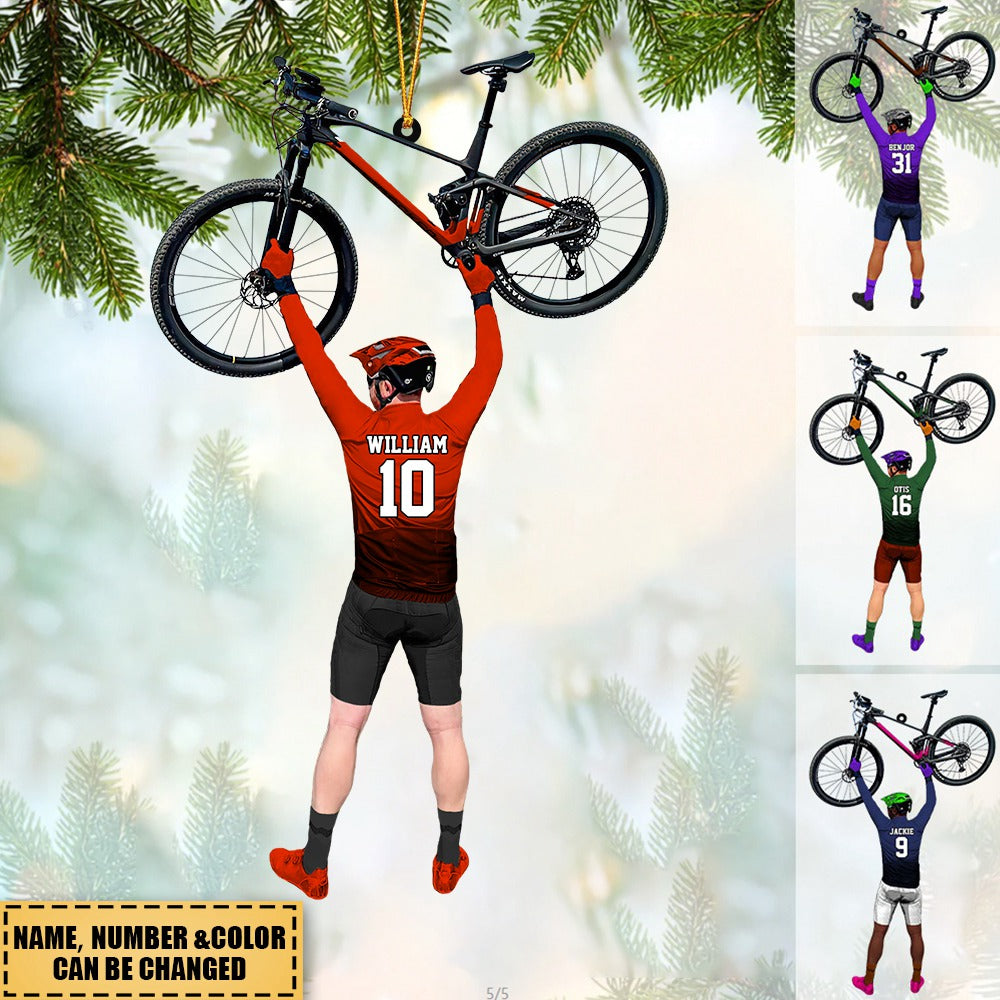 Personalized Apperance And Name-Raised Bike-Acrylic Ornament