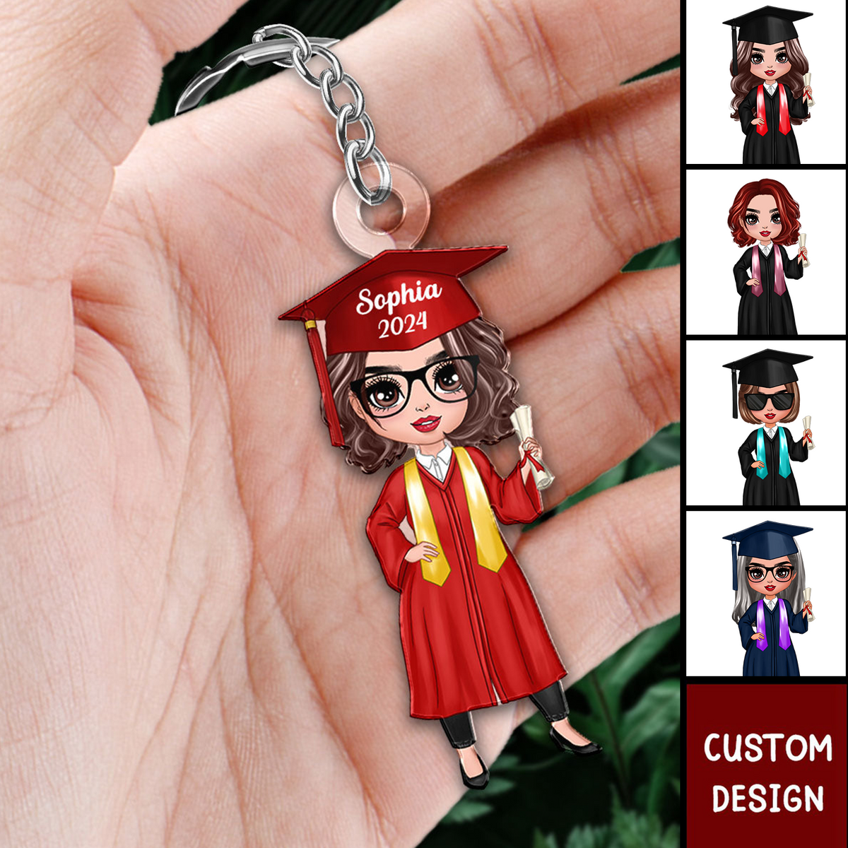 Class Of 2024 Senior Graduation Gift For Daughter Personalized Acrylic Keychain