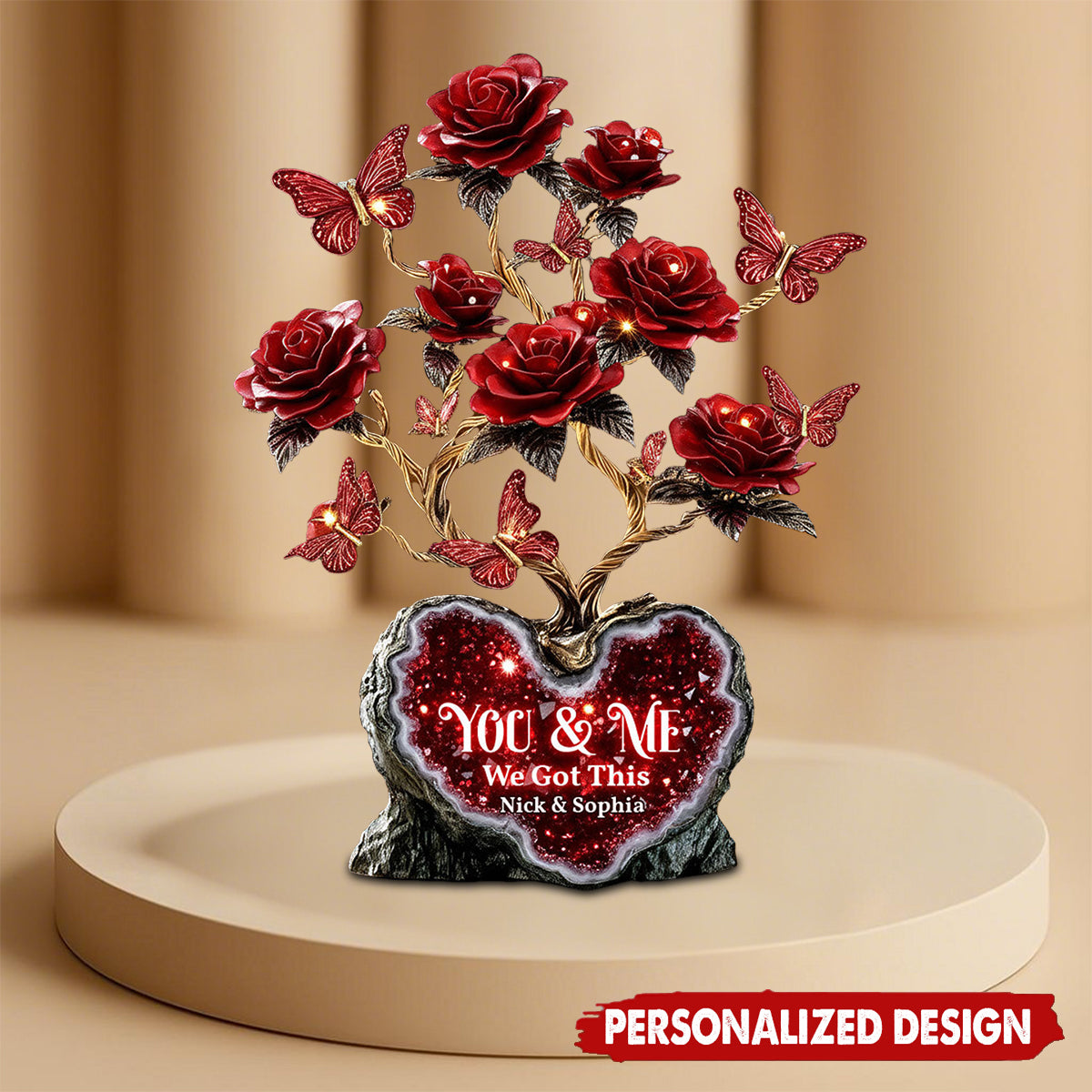 We Got This,Red Rose For Valentine Gift - Personalized Couple Acrylic Plaque
