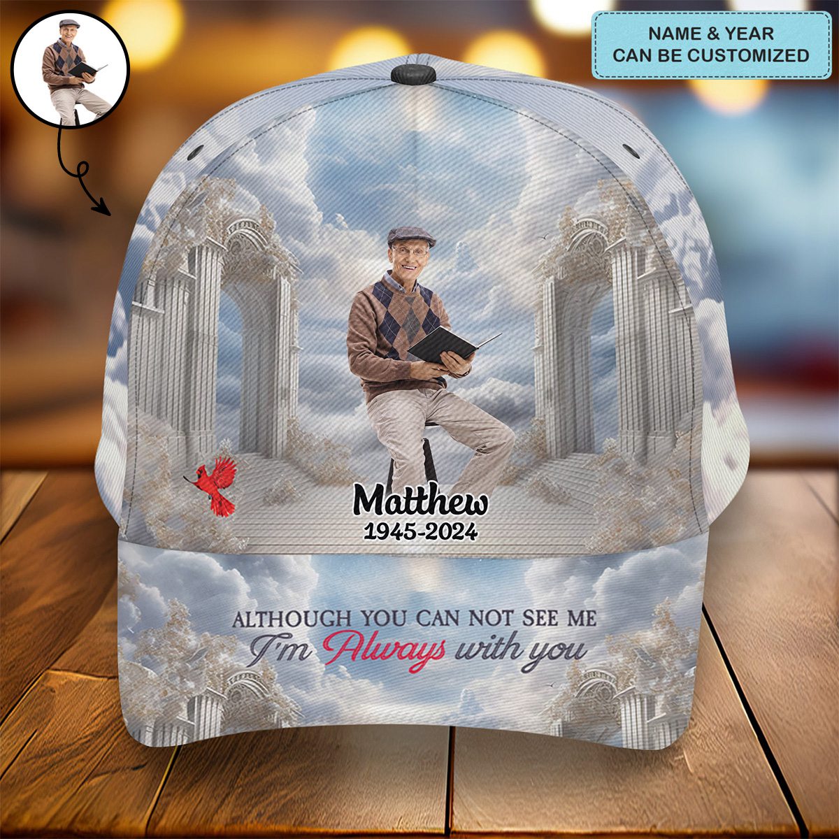 In Loving Memory - Personalized Custom Baseball Cap - Father&#39;s Day Gift For Dad