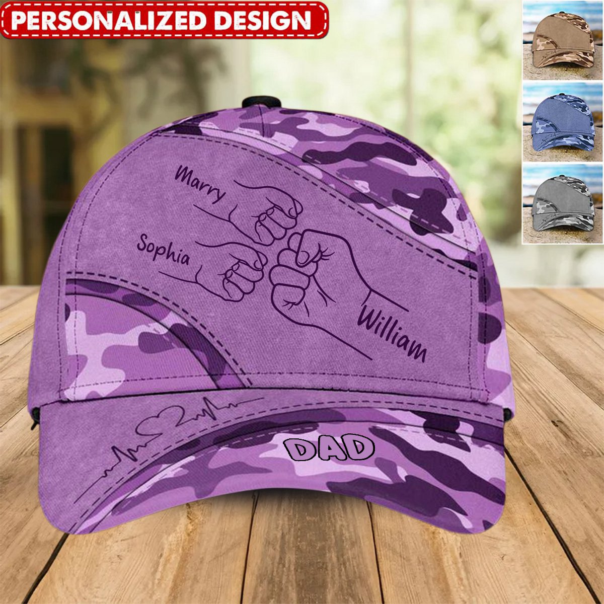 Best Dad Ever Camo Pattern - Personalized Custom Classic Cap - Father&#39;s Day Gift For Dad