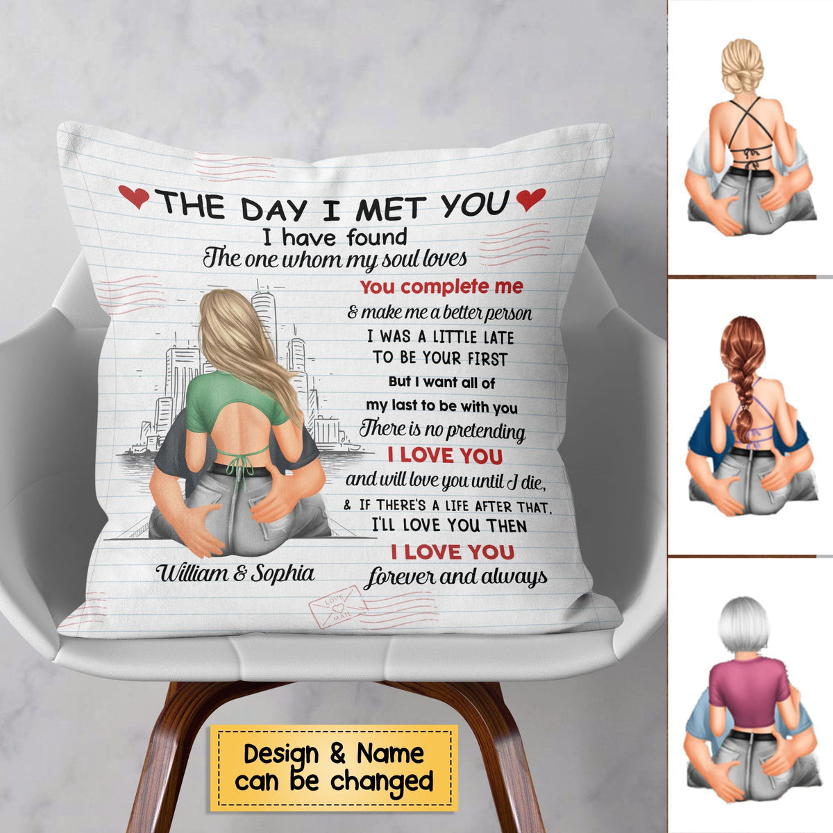 I Love You Forever And Always - Personalized Couple Pillow