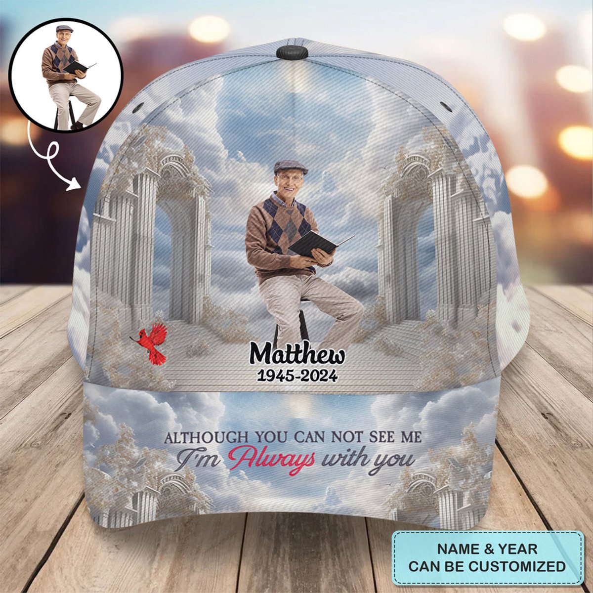 In Loving Memory - Personalized Custom Baseball Cap - Father&#39;s Day Gift For Dad