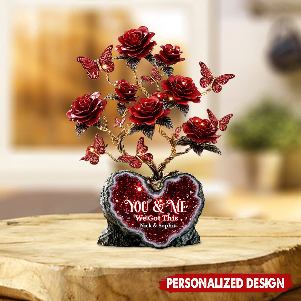 We Got This,Red Rose For Valentine Gift - Personalized Couple Acrylic Plaque