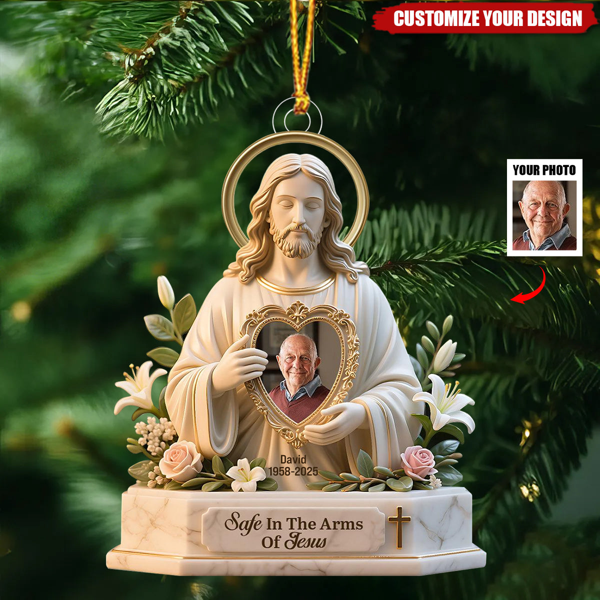 Christmas In Heaven - Personalized Memorial Acrylic Ornament