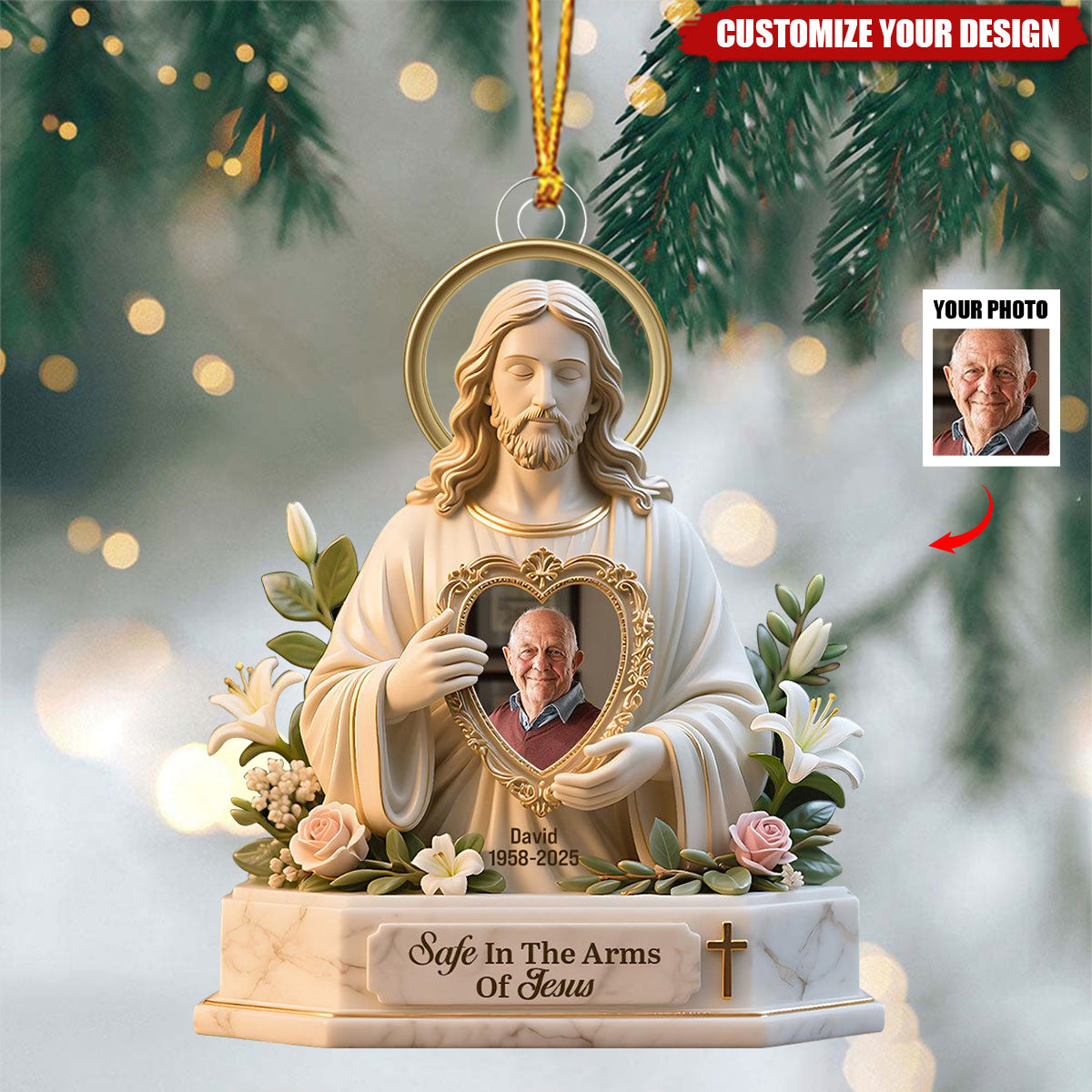Christmas In Heaven - Personalized Memorial Acrylic Ornament