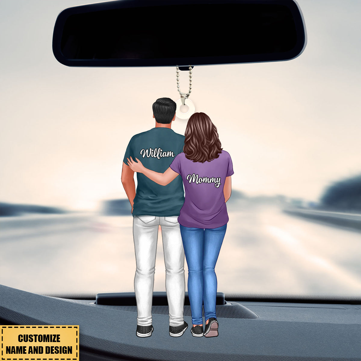 Heartfelt Father&#39;s Day Gift For Son, Grandson - Personalized Car Ornament