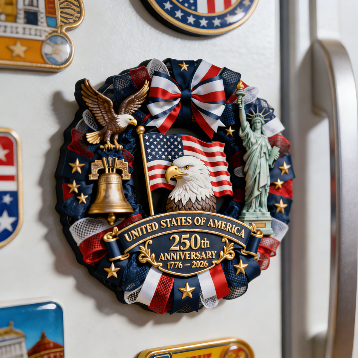 USA 250th Anniversary Acrylic Fridge Magnet