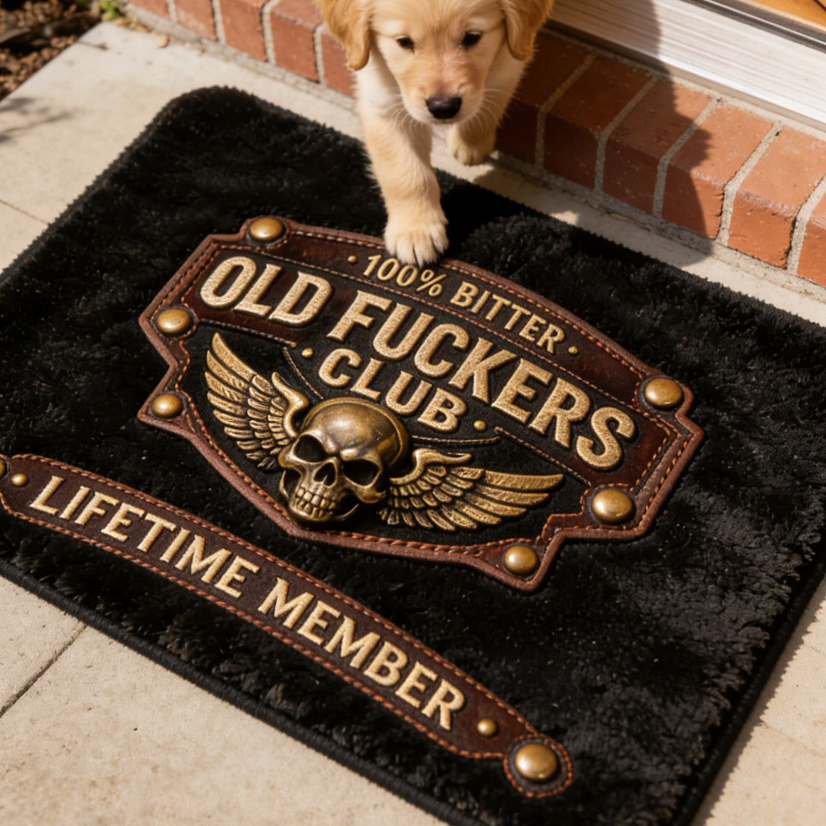 100% Bitter Biker Club Lifetime Member Doormat