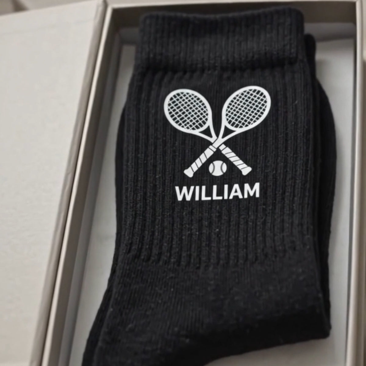 Multiple Sports Icon Choices - Personalized Sports Socks with Custom Name