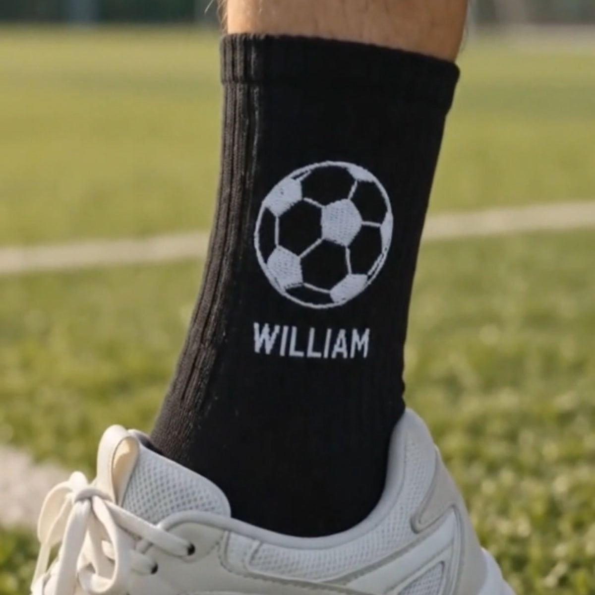 Multiple Sports Icon Choices - Personalized Sports Socks with Custom Name