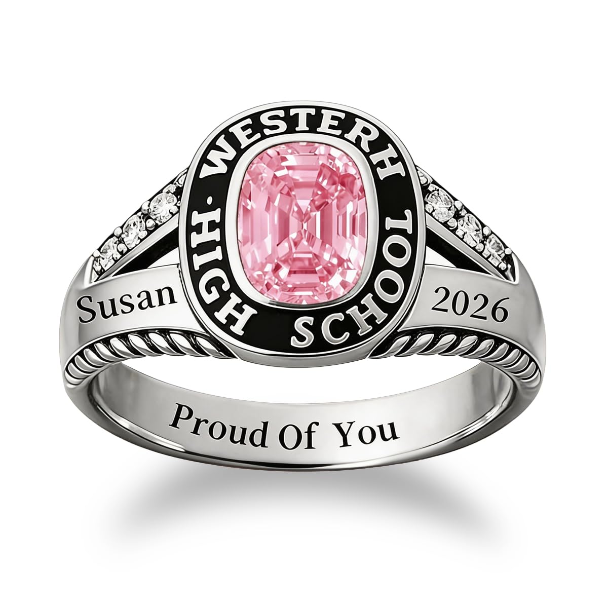 Personalized Graduation Class Birthstone Ring - Graduation Jewelry Gift for Men &amp; Women