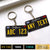 Black License Plate For Any State Personalized Acrylic Keychain