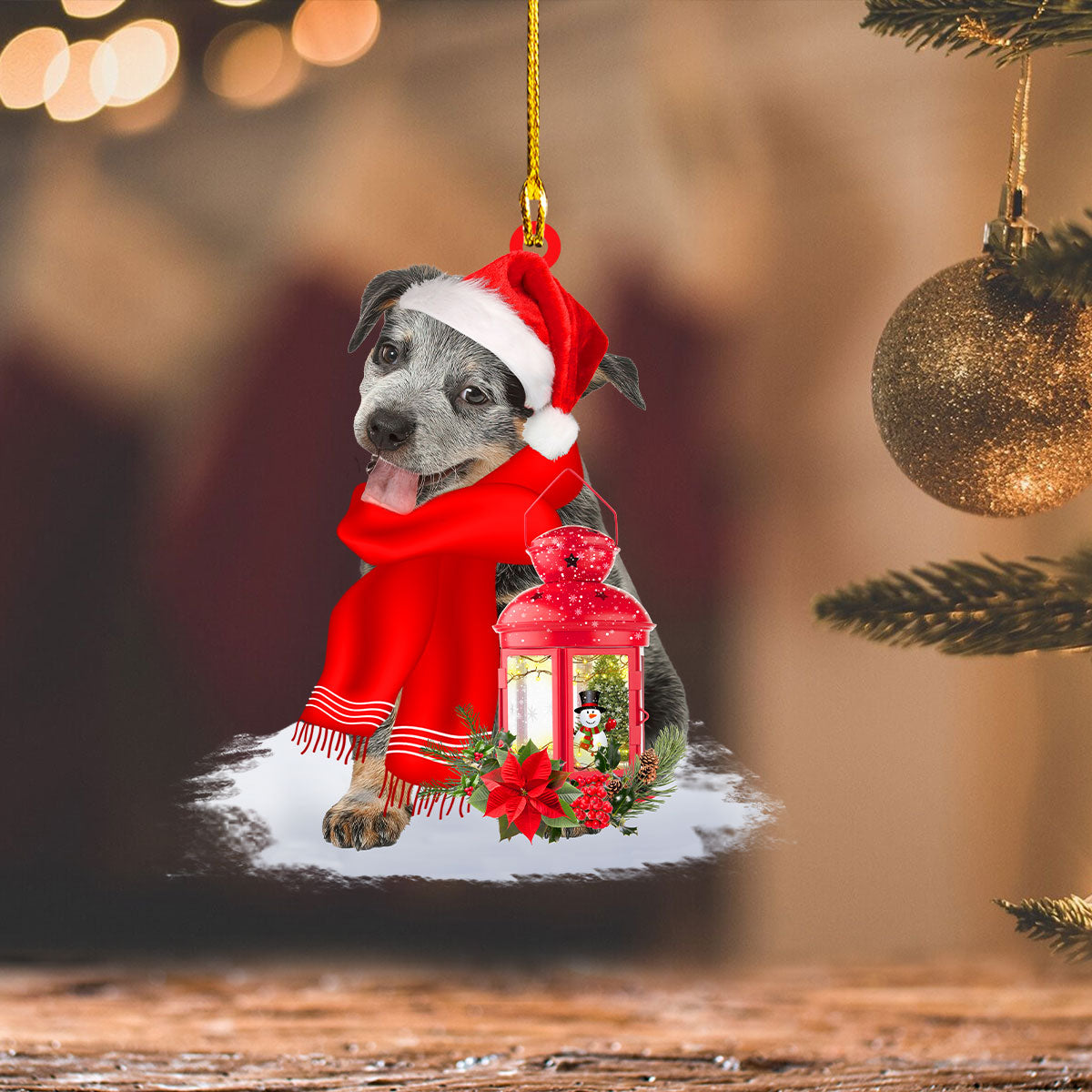 Australian Cattle - Christmas Present Ornament