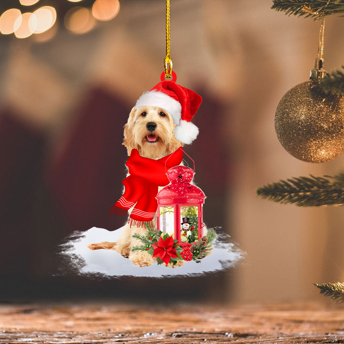 Cockapoo - Christmas Present Ornament