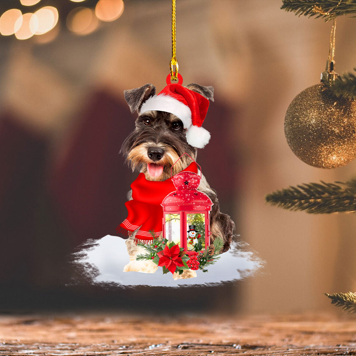 Schnauzer - Christmas Present Ornament