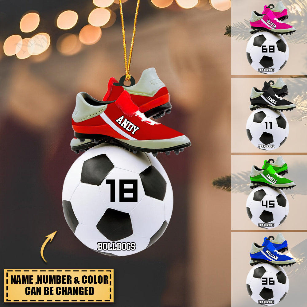 2022 Personalized soccer Christmas Ornament-Great Gift Idea For Soccer Players&amp;Soccer Lovers