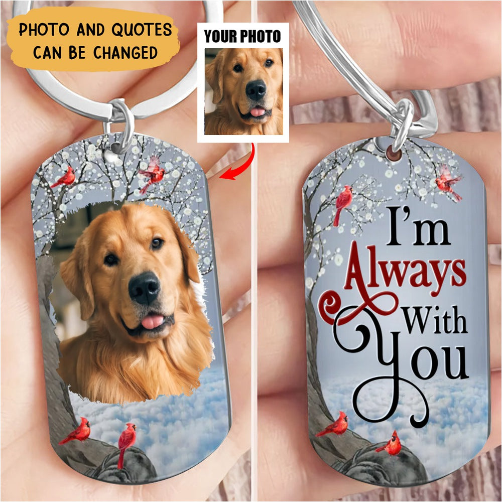 Custom Photo I&#39;ll Carry You - Memorial Gift - Personalized Stainless Keychain