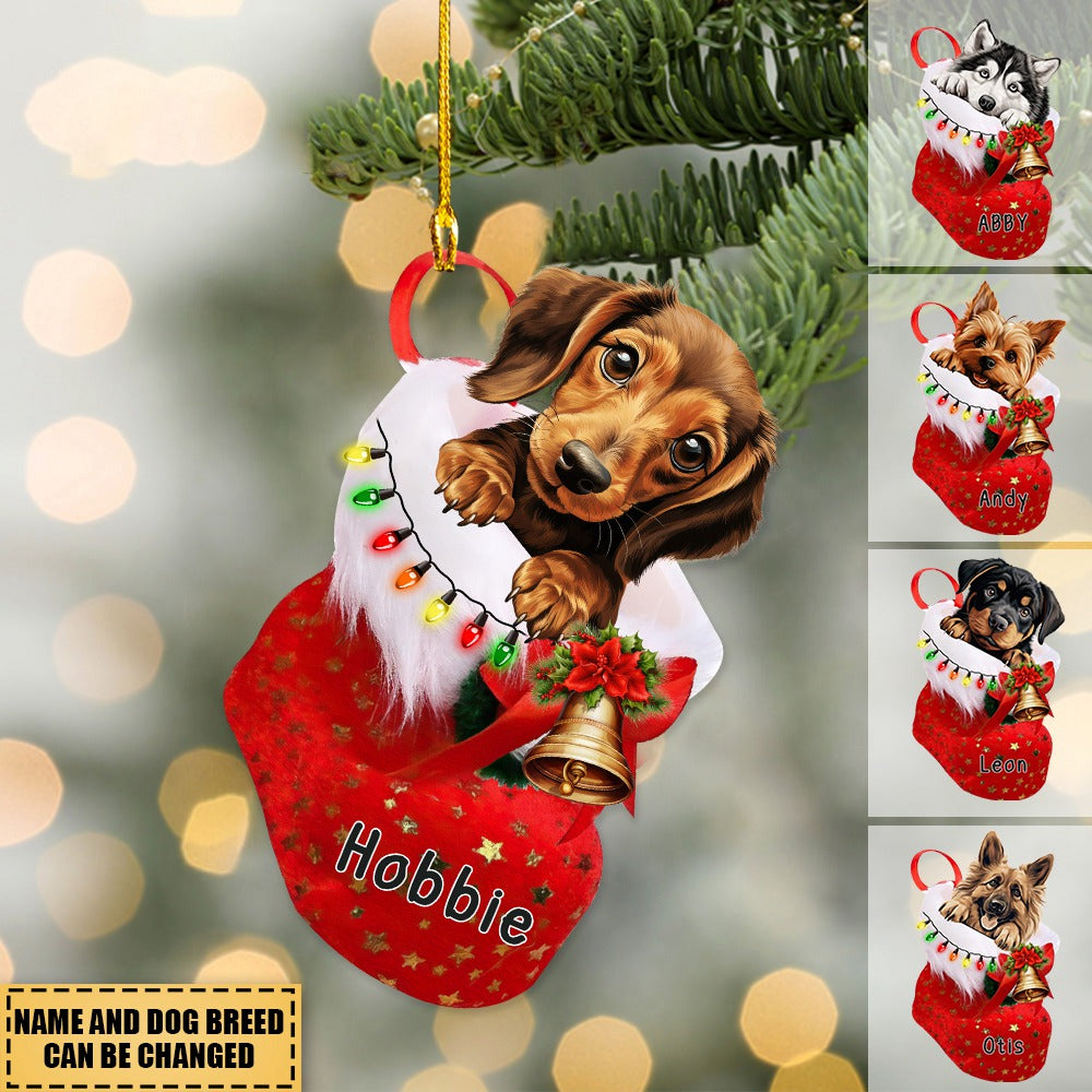 Personalized Dog Christmas Ornament Best Gift For Dog Lovers