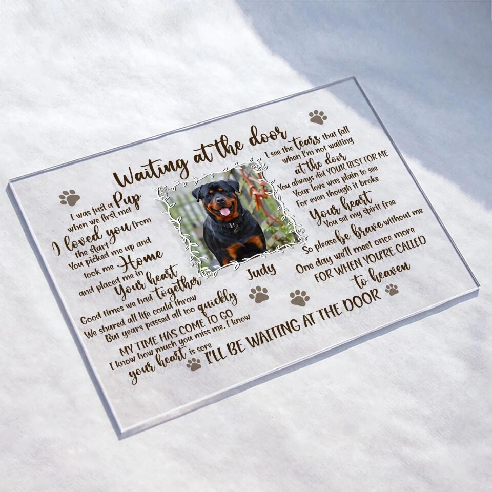 Custom Personalized Pet Custom Photo Acrylic Plaque - Memorial Gift For Dog Mom - Don&#39;t Cry Sweet Mama