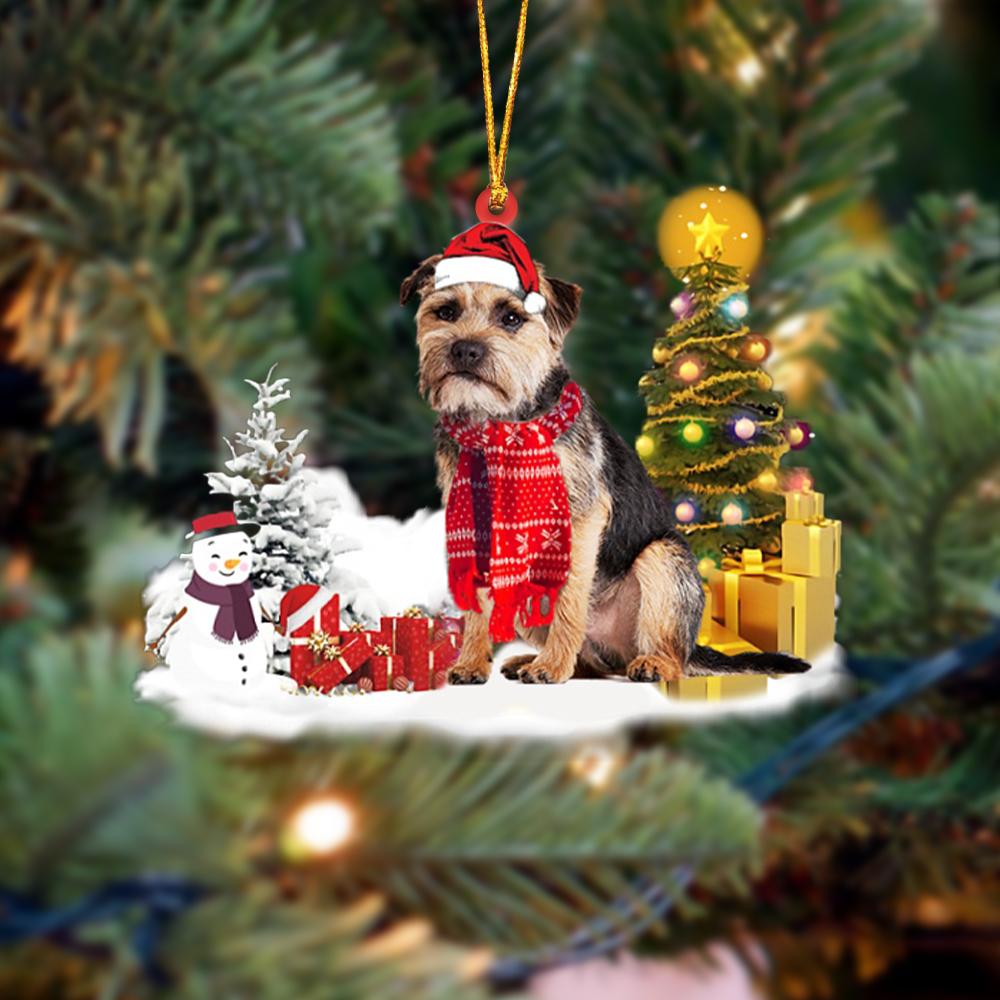 Border Terrier Christmas Ornament