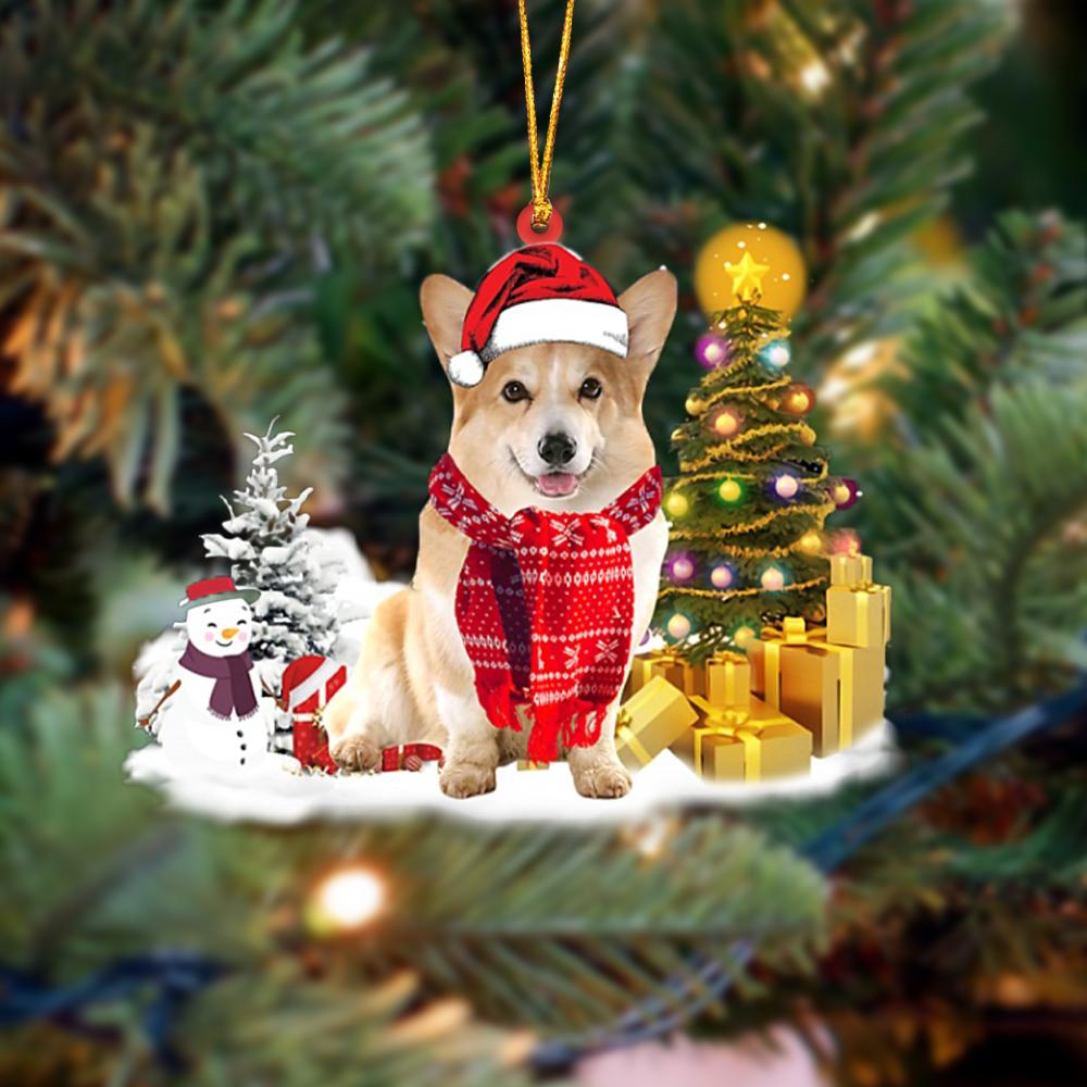Corgi Christmas Ornament