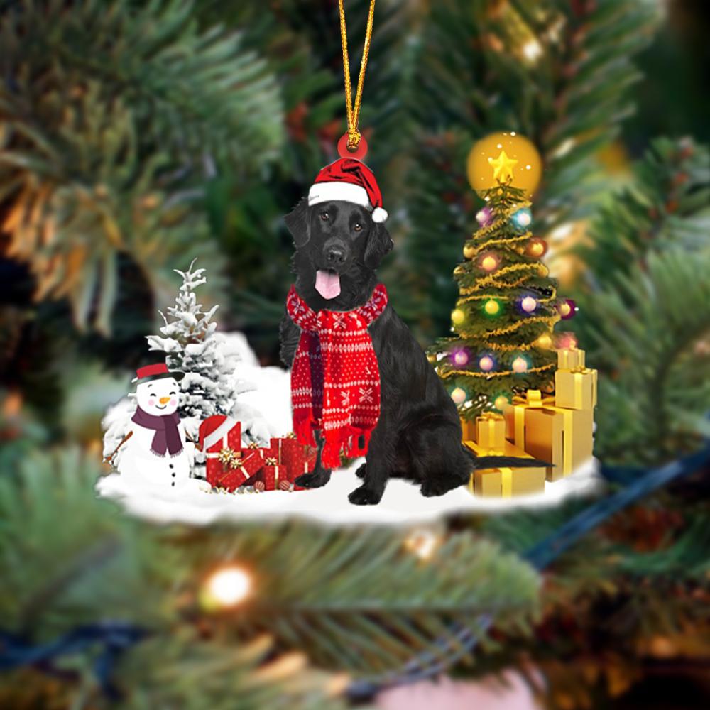 Flat Coat Retrievers Christmas Ornament