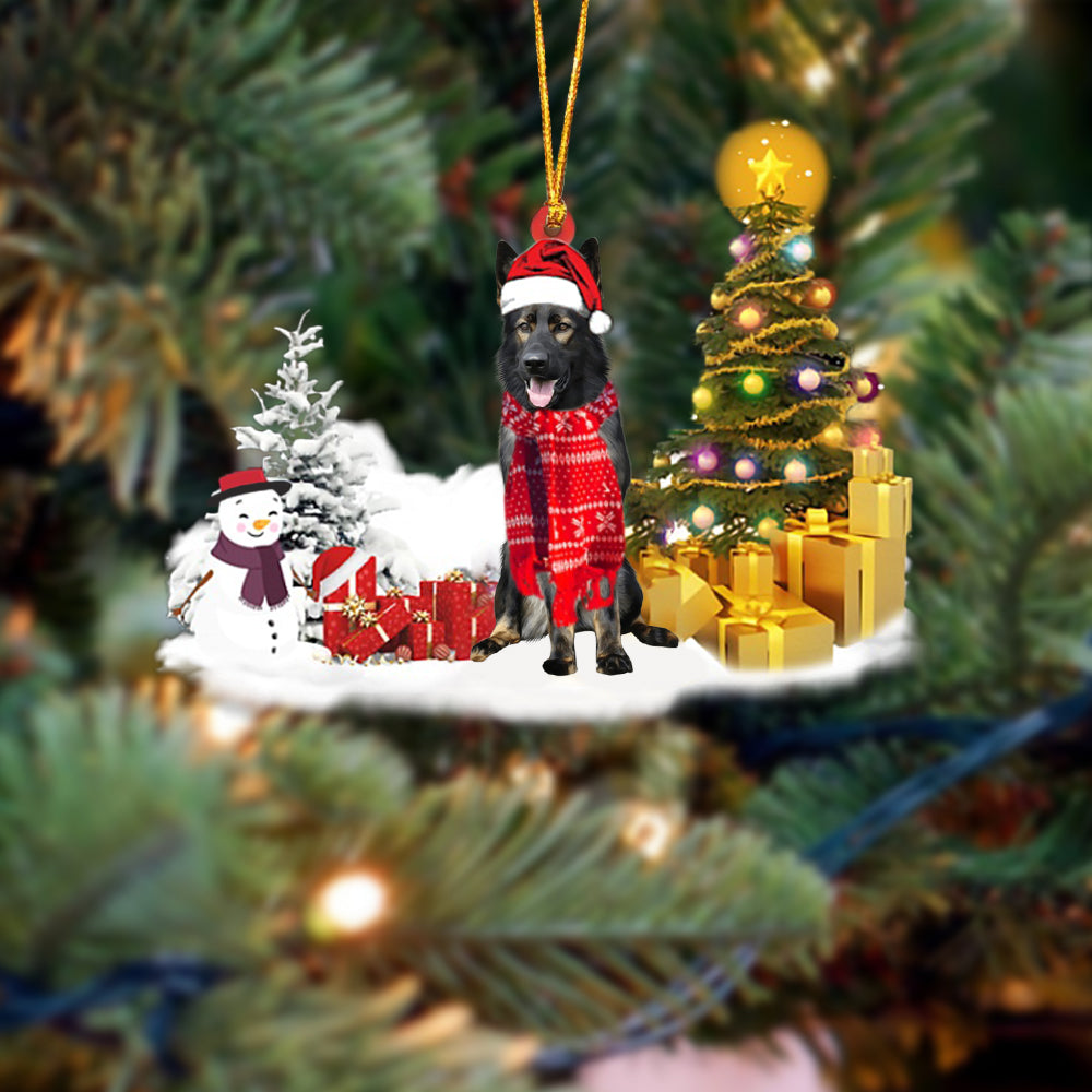 German Shepherd  (2) Christmas Ornament