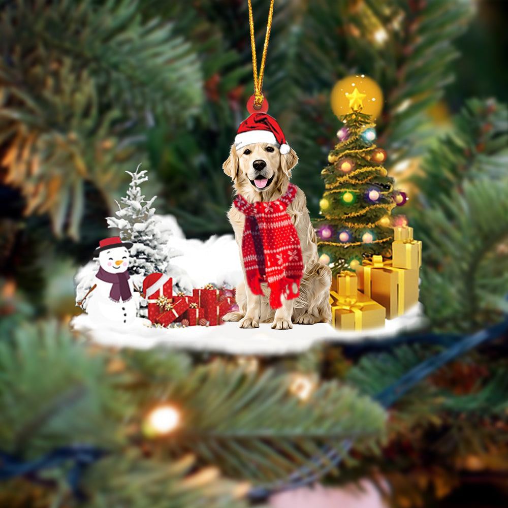 Golden Retriever  (4) Christmas Ornament