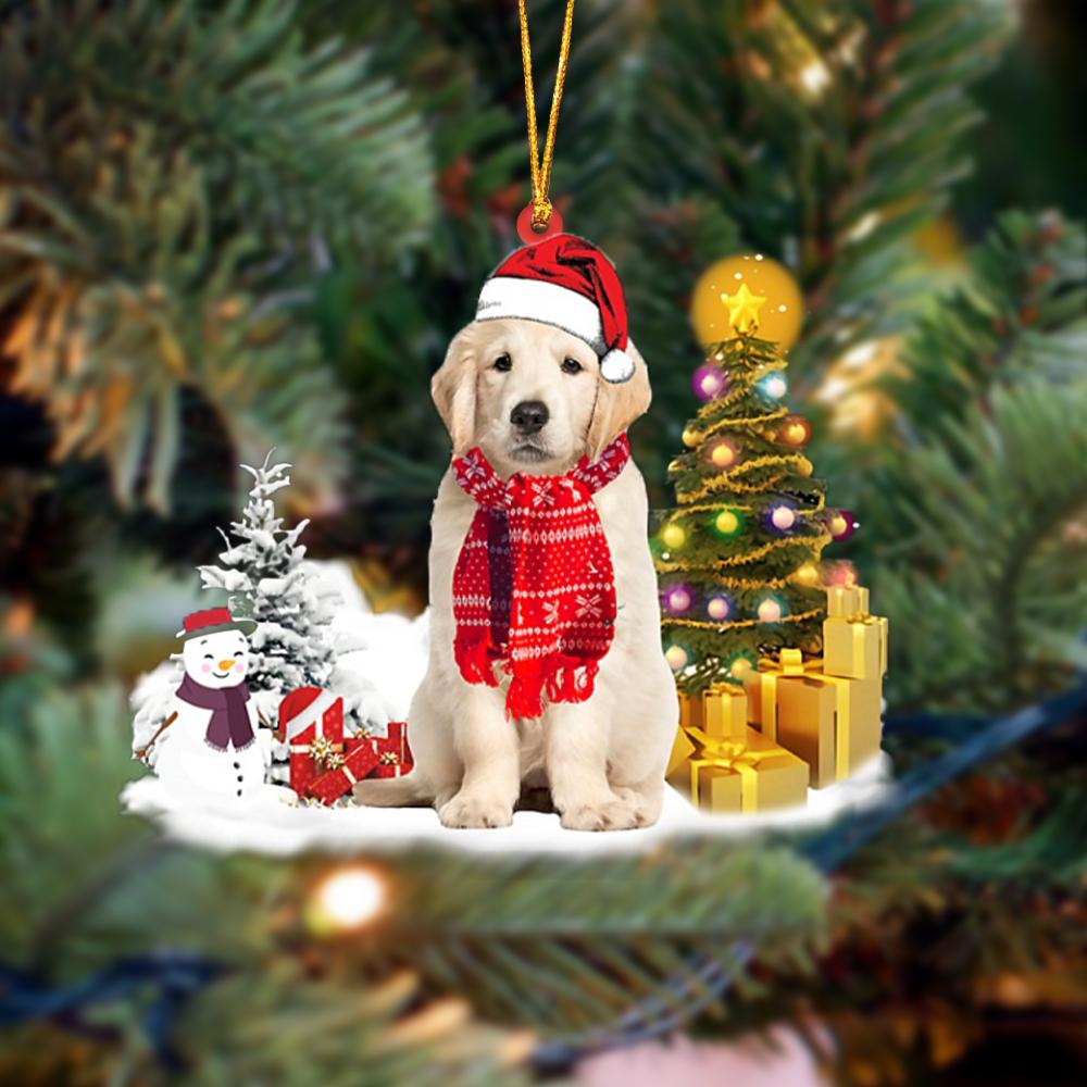 Golden retriever Christmas Ornament