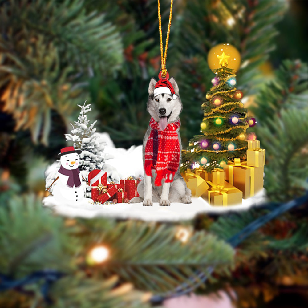 Husky Christmas Ornament