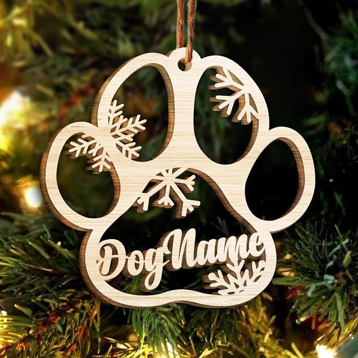 Christmas is Coming! Personalized Wooden Paw Ornament (Dog, Cat &amp; Angel Wings) - Customized Decoration Gift.