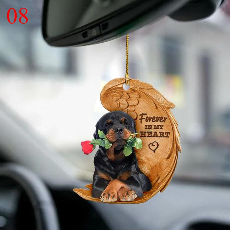 Cute Angel Dogs Car Hanging Ornament Pendant Keychains