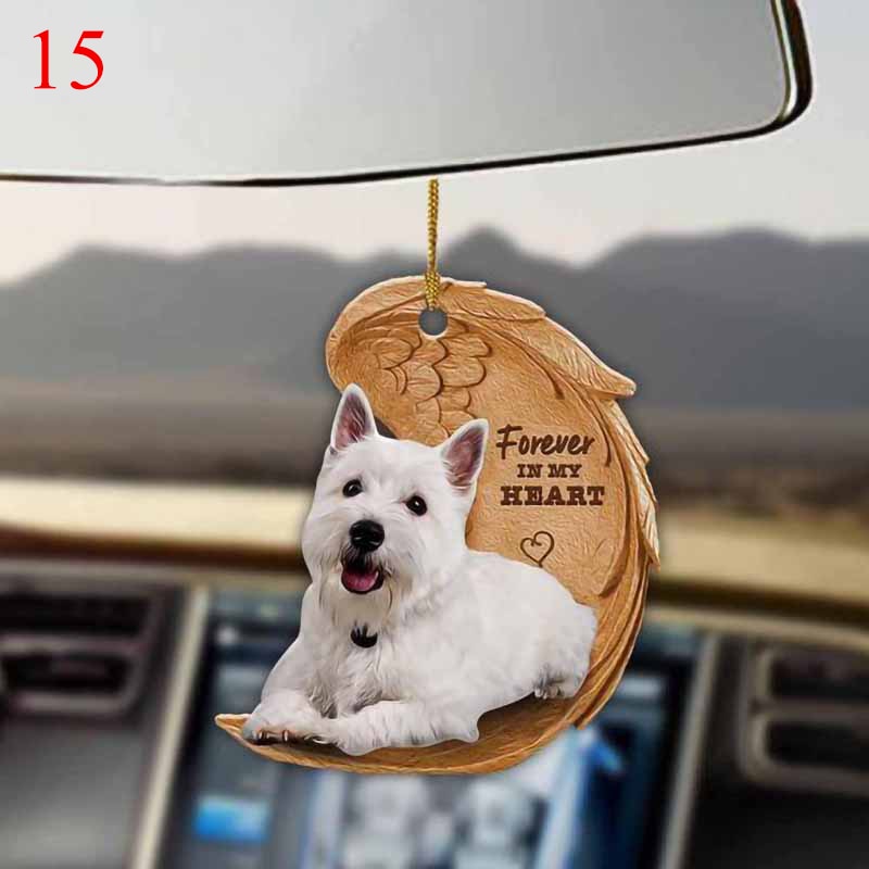 Cute Angel Dogs Car Hanging Ornament Pendant Keychains