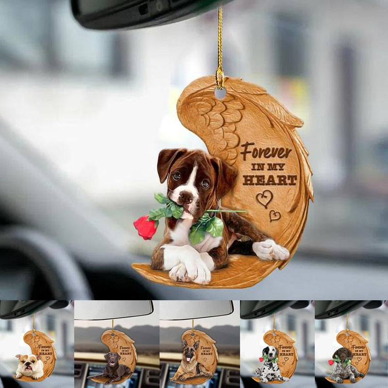 Cute Angel Dogs Car Hanging Ornament Pendant Keychains