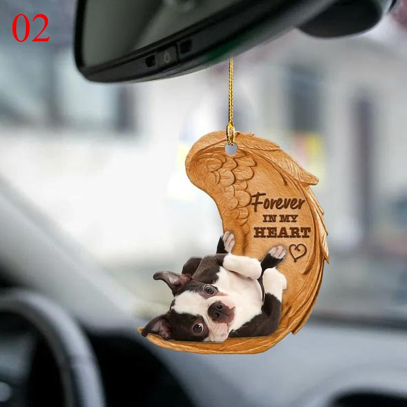 Cute Angel Dogs Car Hanging Ornament Pendant Keychains