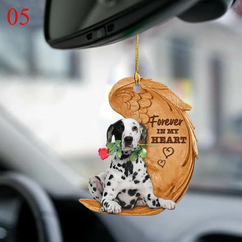 Cute Angel Dogs Car Hanging Ornament Pendant Keychains