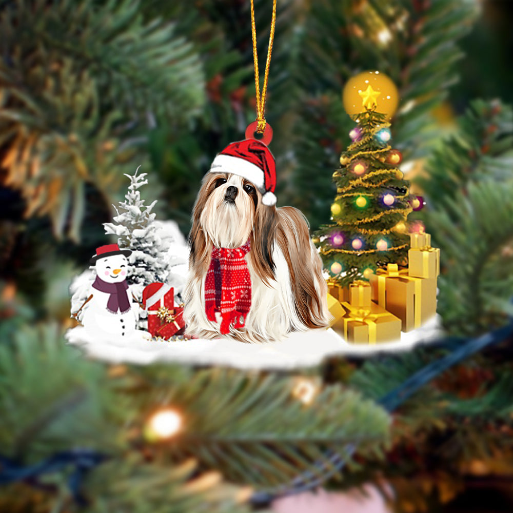 Shih Tzu  (3) Christmas Ornament