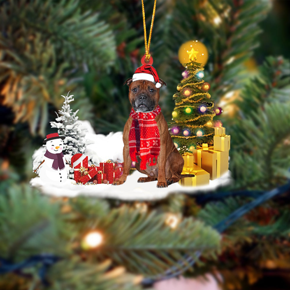 Staffordshire Bull Terrier Christmas Ornament